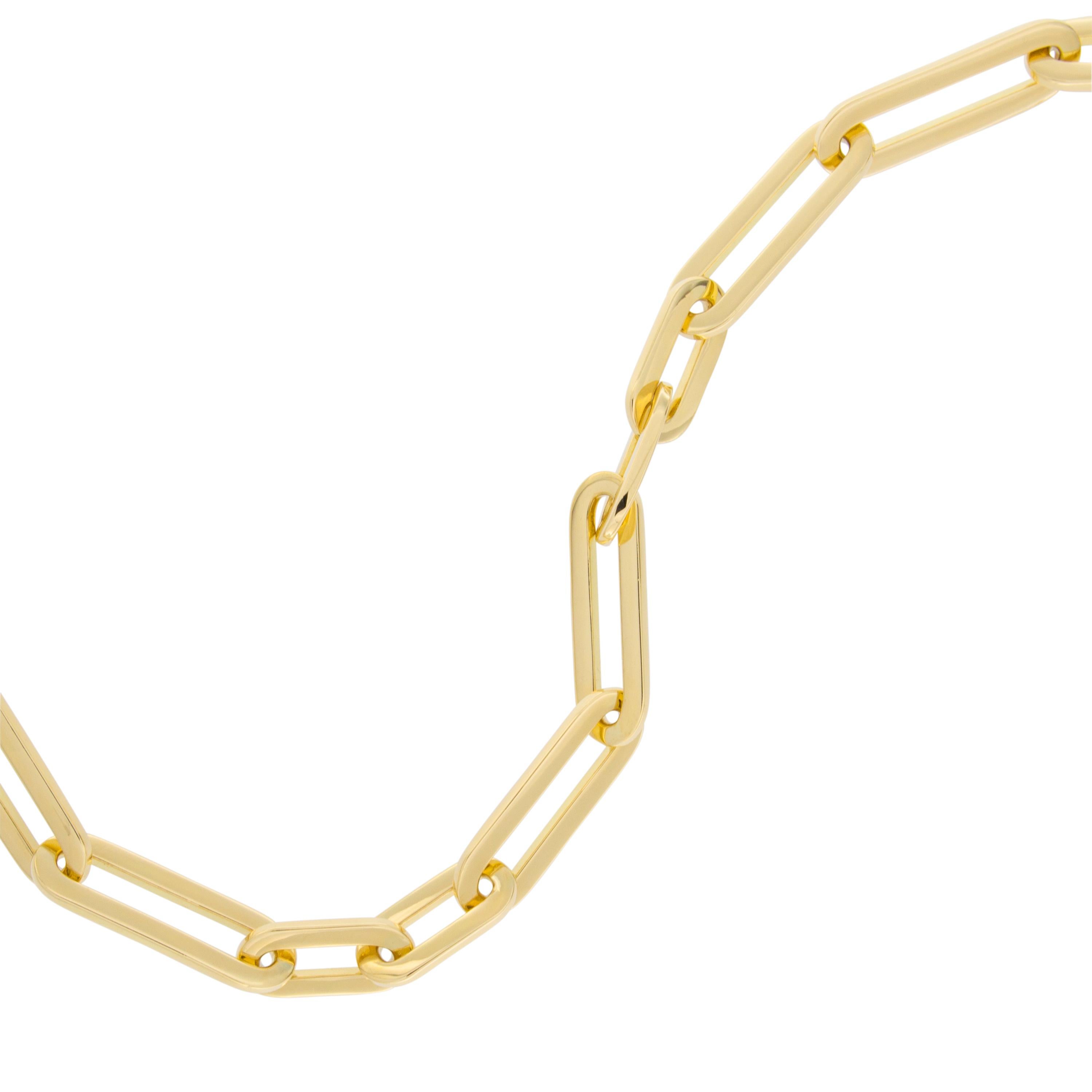 Alex Jona 18 Karat Yellow Gold Link Chain Necklace 4