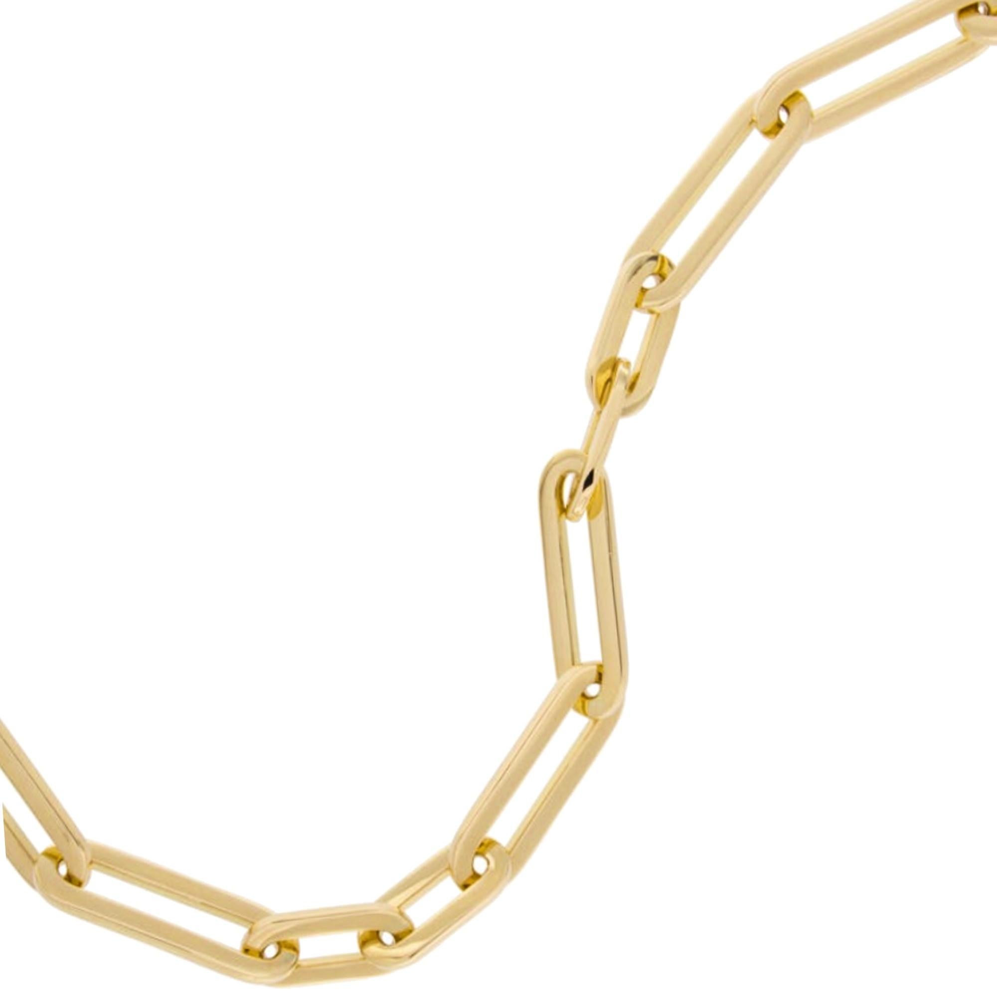 Alex Jona 18 Karat Yellow Gold Link Chain Necklace For Sale 4