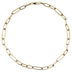 18 Karat Yellow Gold Link Chain Necklace