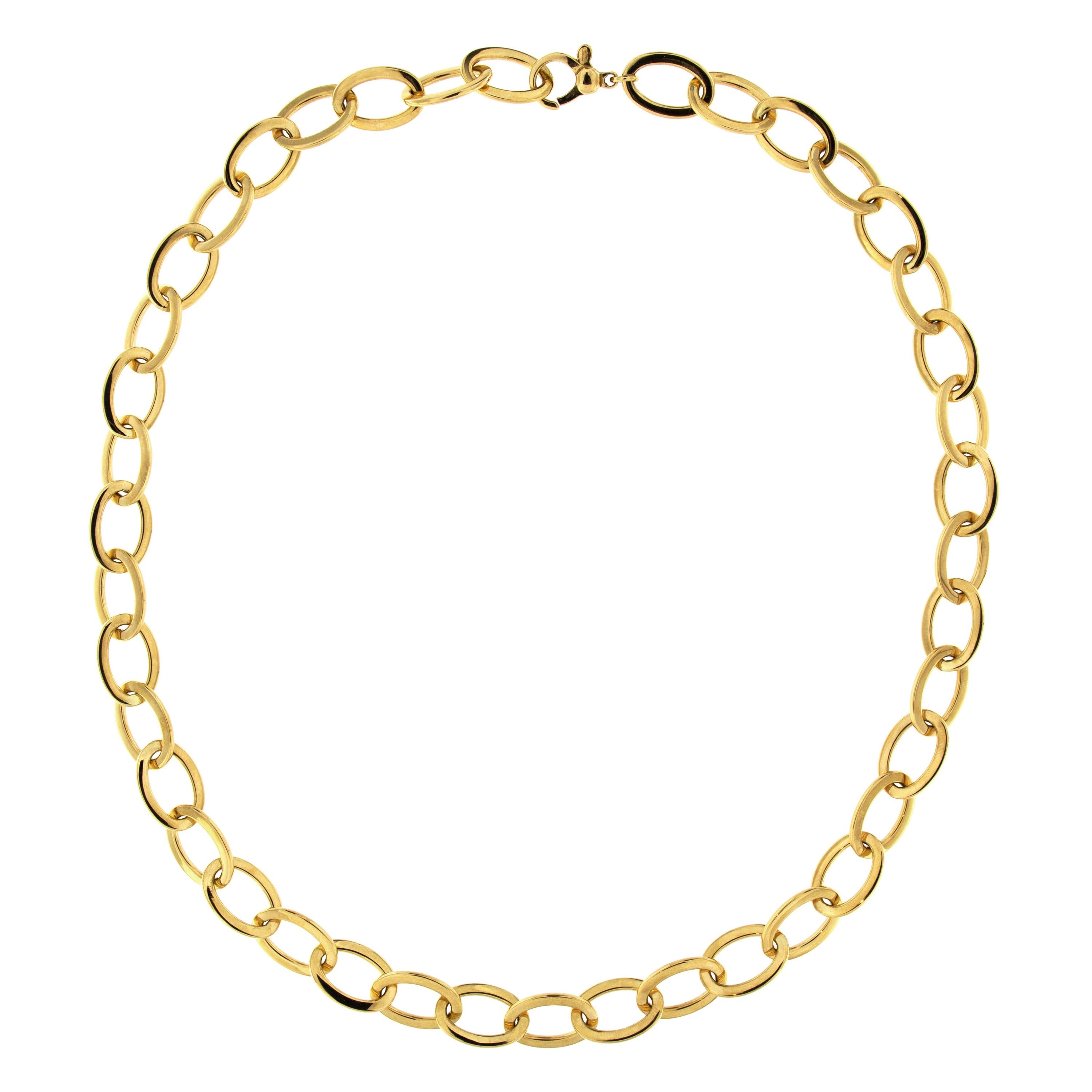 Alex Jona 18 Karat Yellow Gold Link Chain Necklace