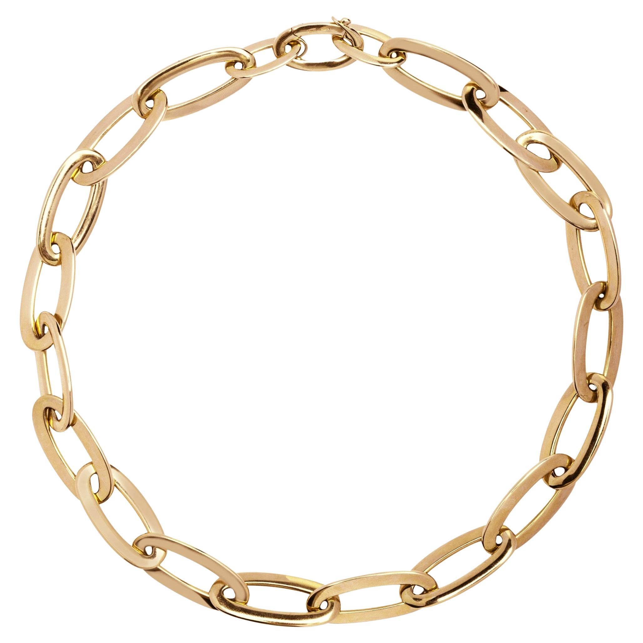 Alex Jona 18 Karat Yellow Gold Link Chain Necklace