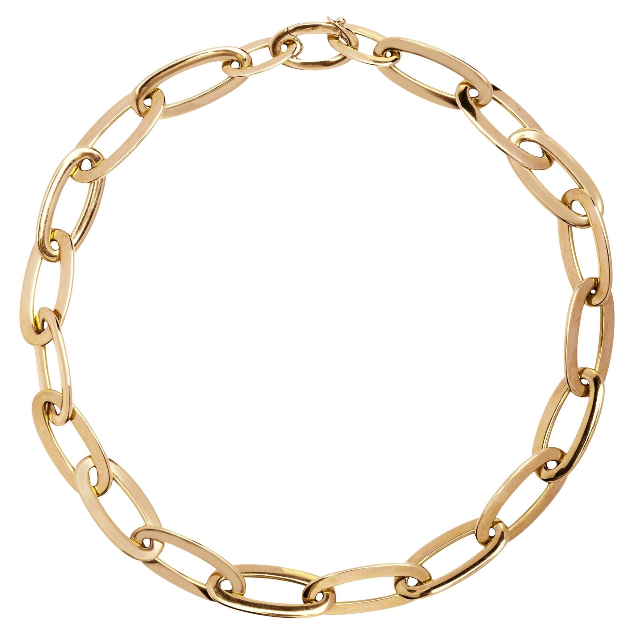 Alex Jona 18 Karat Yellow Gold Link Chain Necklace