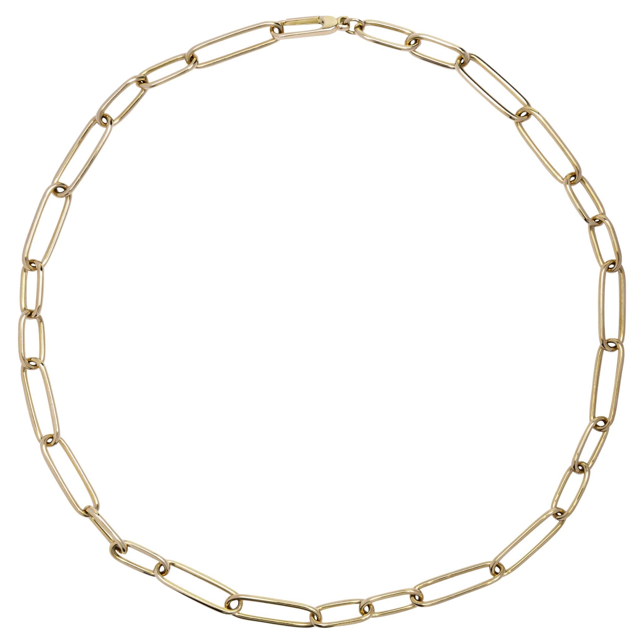 Alex Jona 18 Karat Yellow Gold Link Chain Necklace