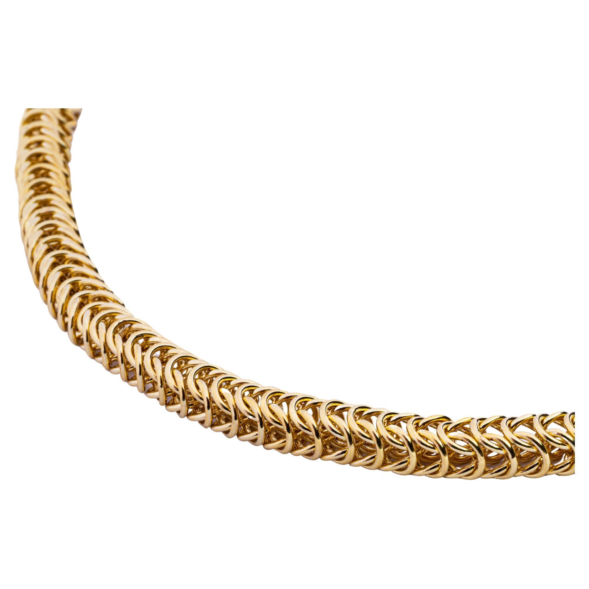 Alex Jona 18 Karat Yellow Gold Link Necklace