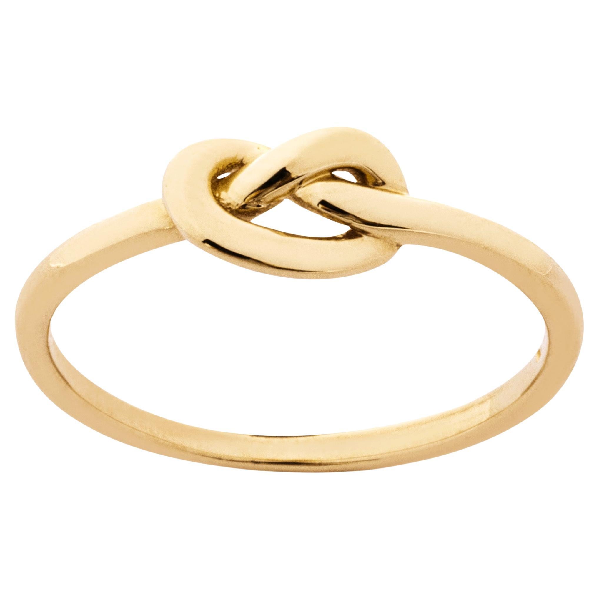 Alex Jona 18 Karat Yellow Gold Little Love Knot Ring