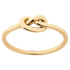 Alex Jona 18 Karat Yellow Gold Little Love Knot Ring