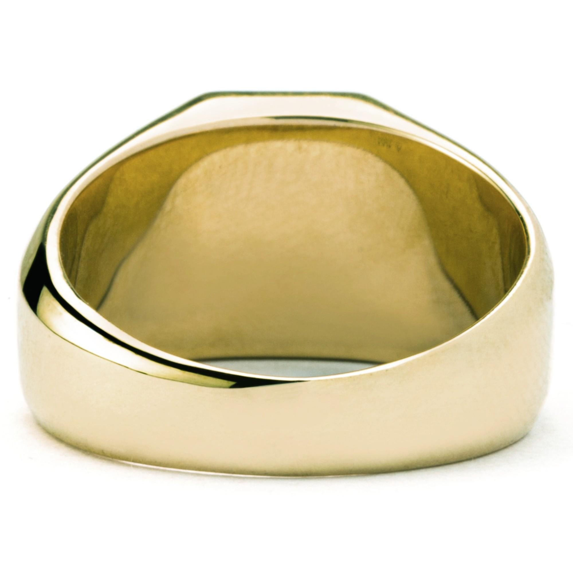 Alex Jona 18 Karat Yellow Gold Long and Happy Life Band Ring For Sale 2