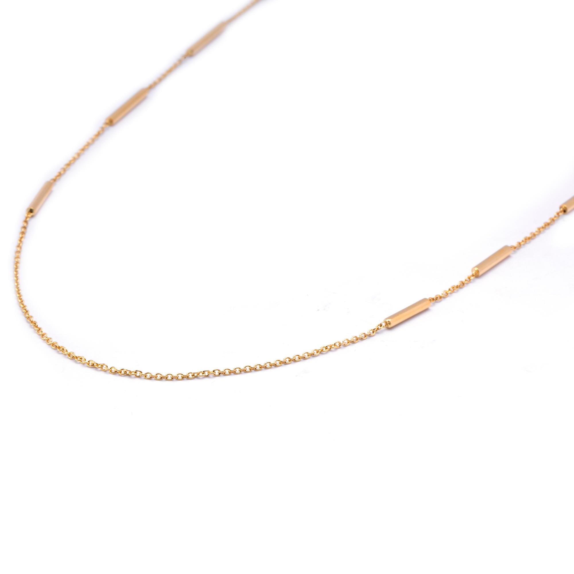 Alex Jona 18 Karat Gelbgold Lange Kette Halskette im Zustand „Neu“ im Angebot in Torino, IT