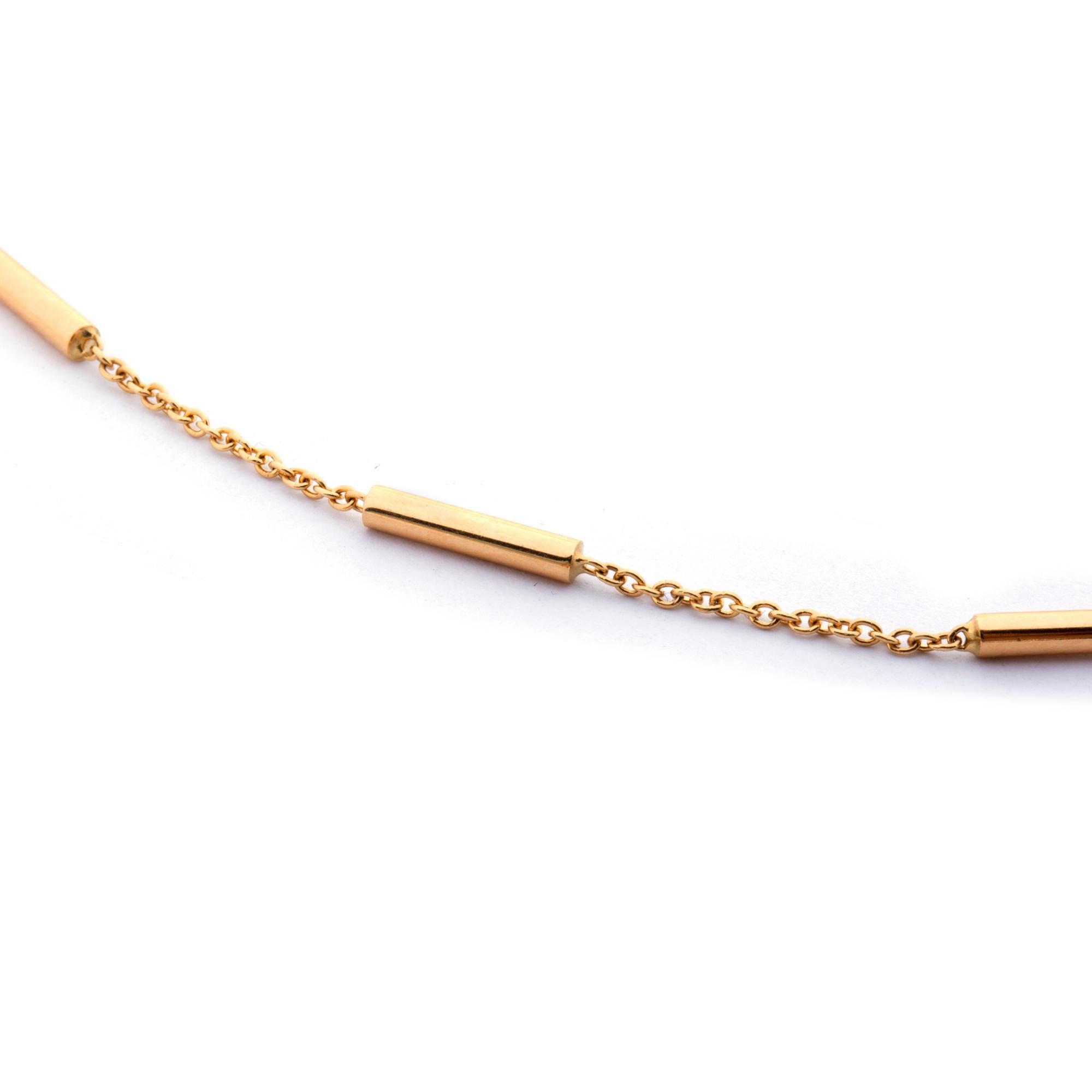 Alex Jona 18 Karat Yellow Gold Long Chain Necklace In New Condition For Sale In Torino, IT