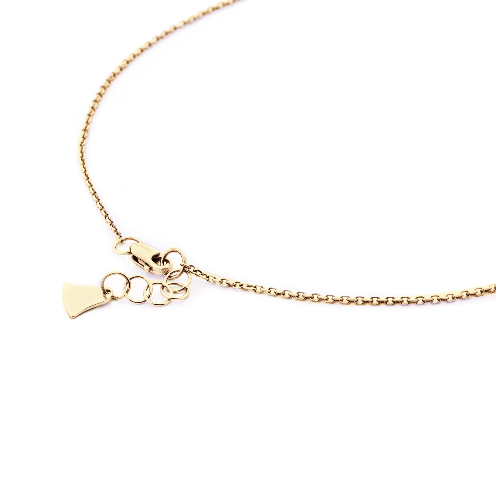 Alex Jona 18 Karat Yellow Gold Minimal Heart  Pendant Necklace For Sale 1