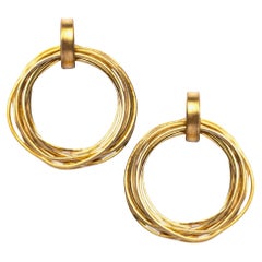 Alex Jona 18 Karat Yellow Gold Multiple Circle Stud Earrings