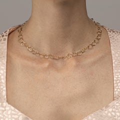 Alex Jona 18 Karat Yellow Gold Multiple Heart Link Chain Necklace