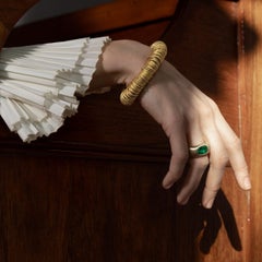 Alex Jona 18 Karat Yellow Gold Multiple Ring Bangle Bracelet