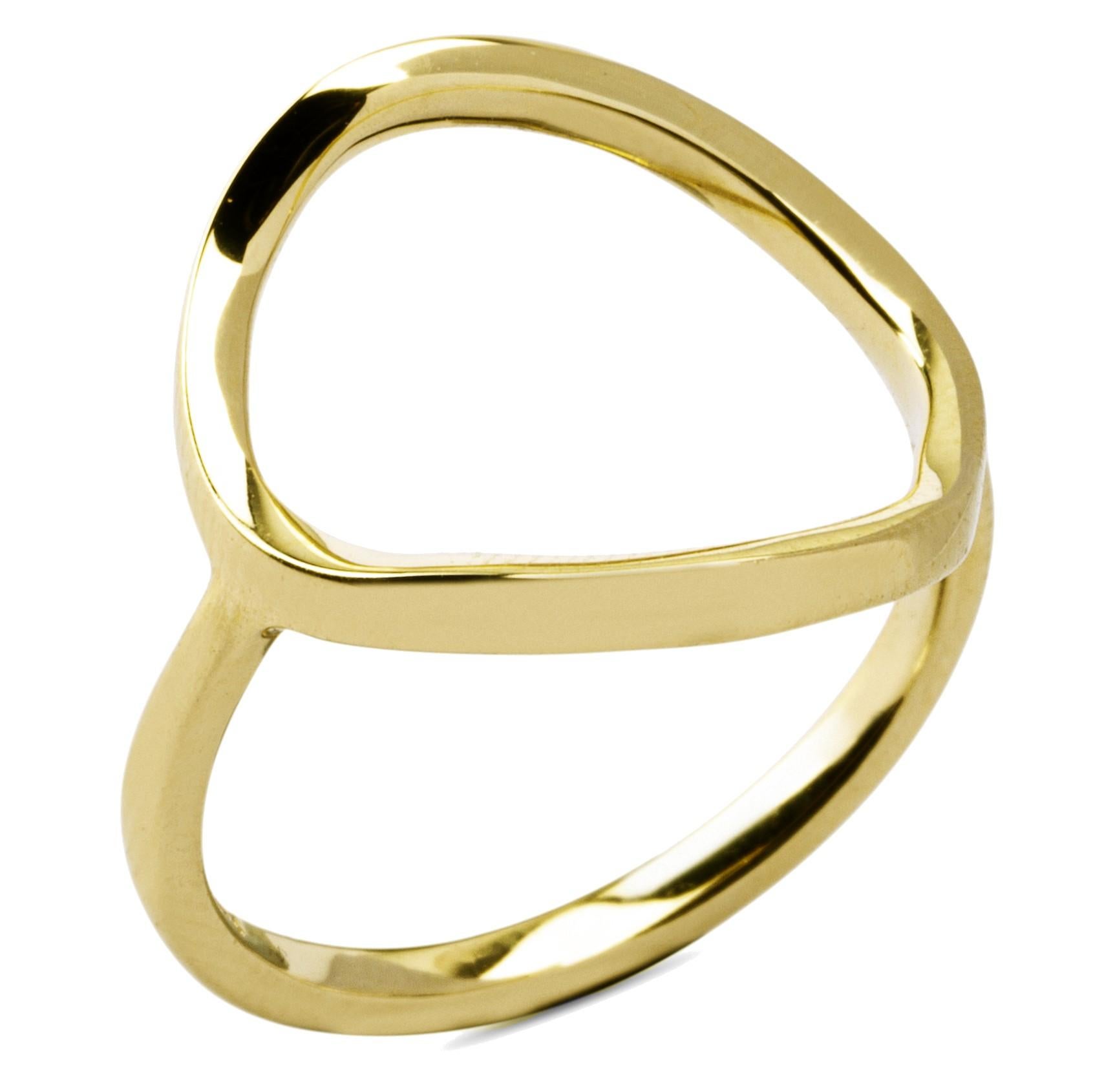 gold ring with circle with line through it