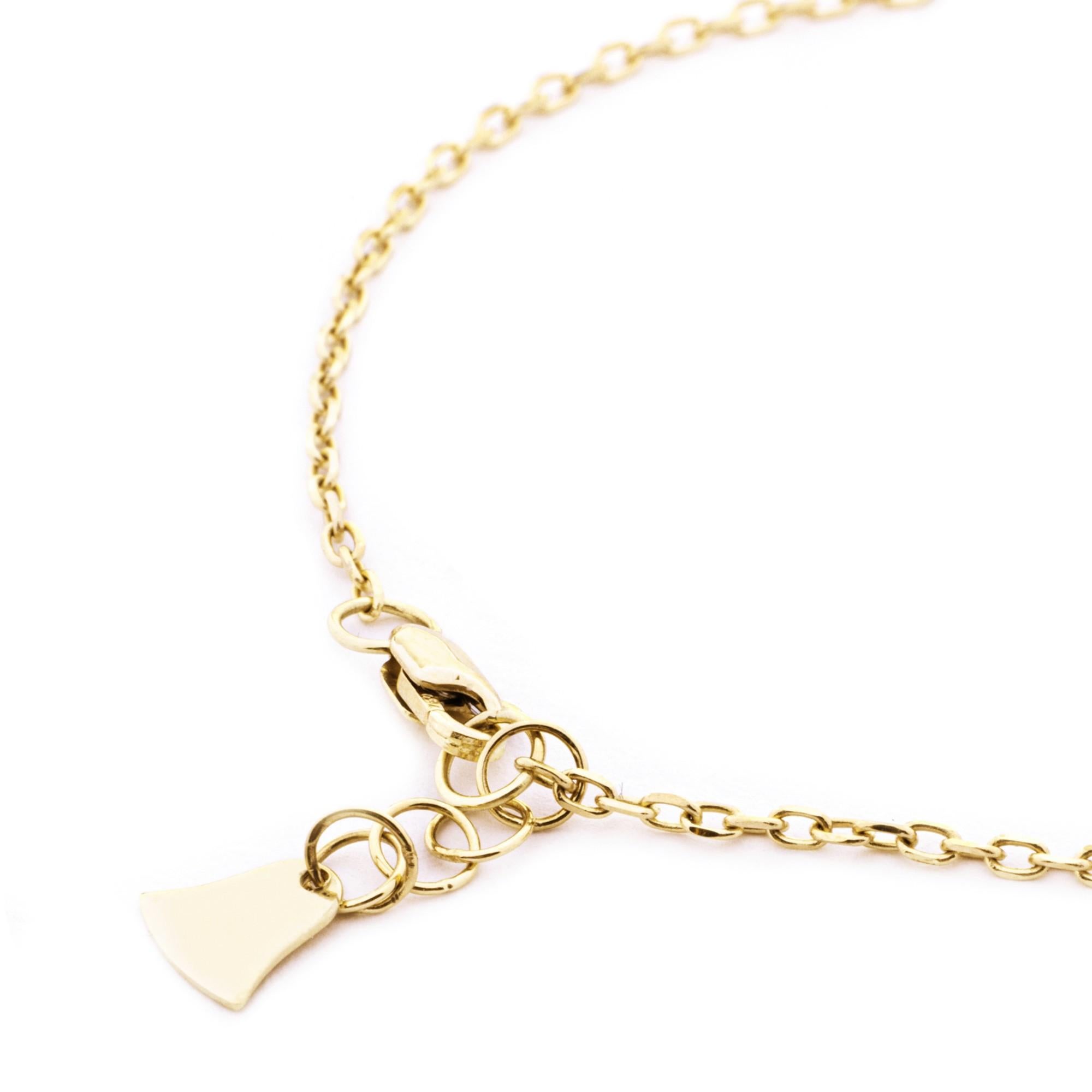 Alex Jona Bracelet en or jaune 18 carats avec chaîne en forme de cœur ouvert en vente 3