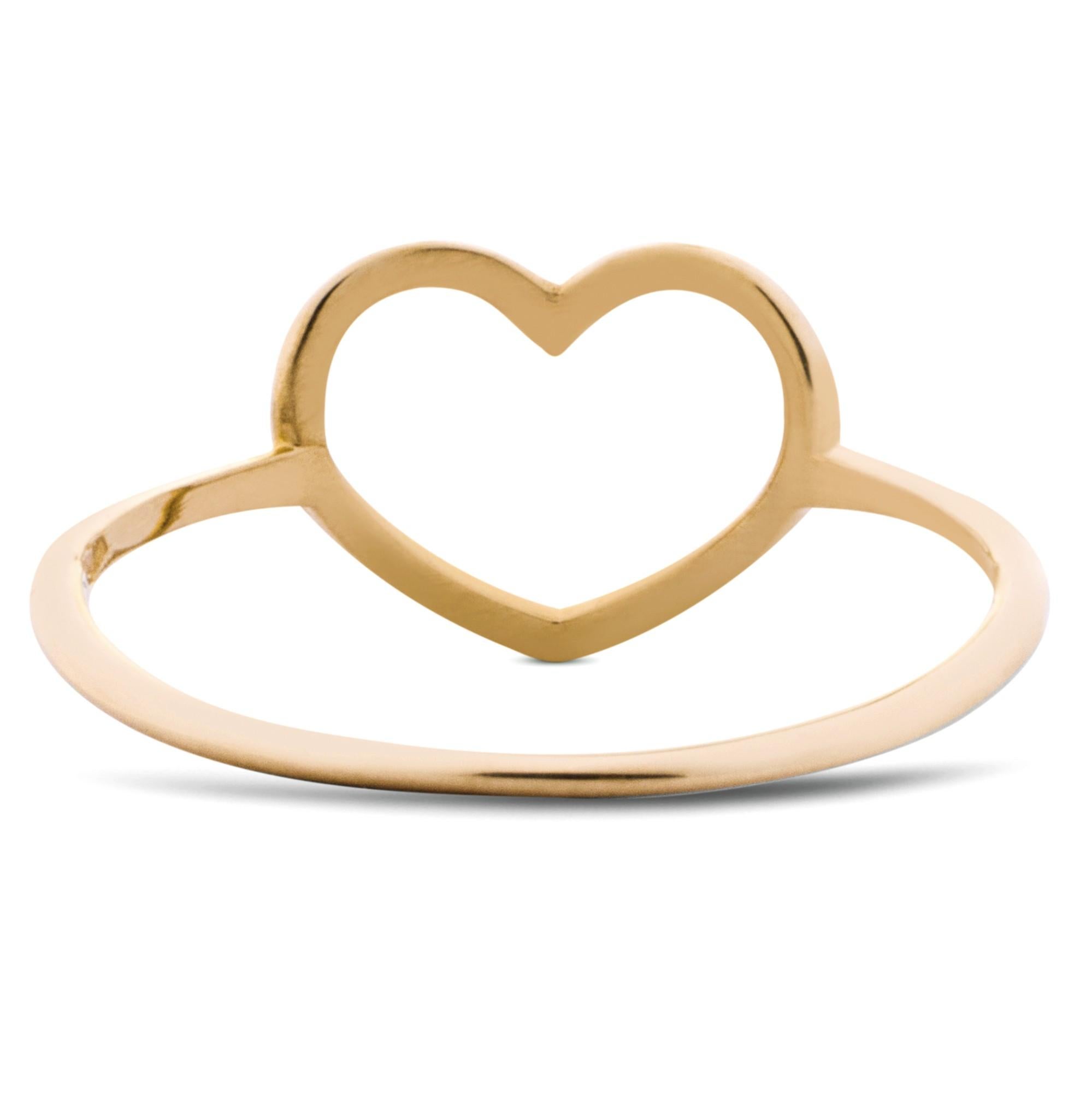 Alex Jona 18 Karat Yellow Gold Open Heart Ring For Sale 4