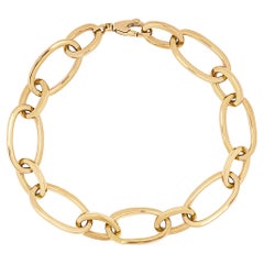Alex Jona Or jaune 18 carats  Bracelet en chaîne à maillons ovales