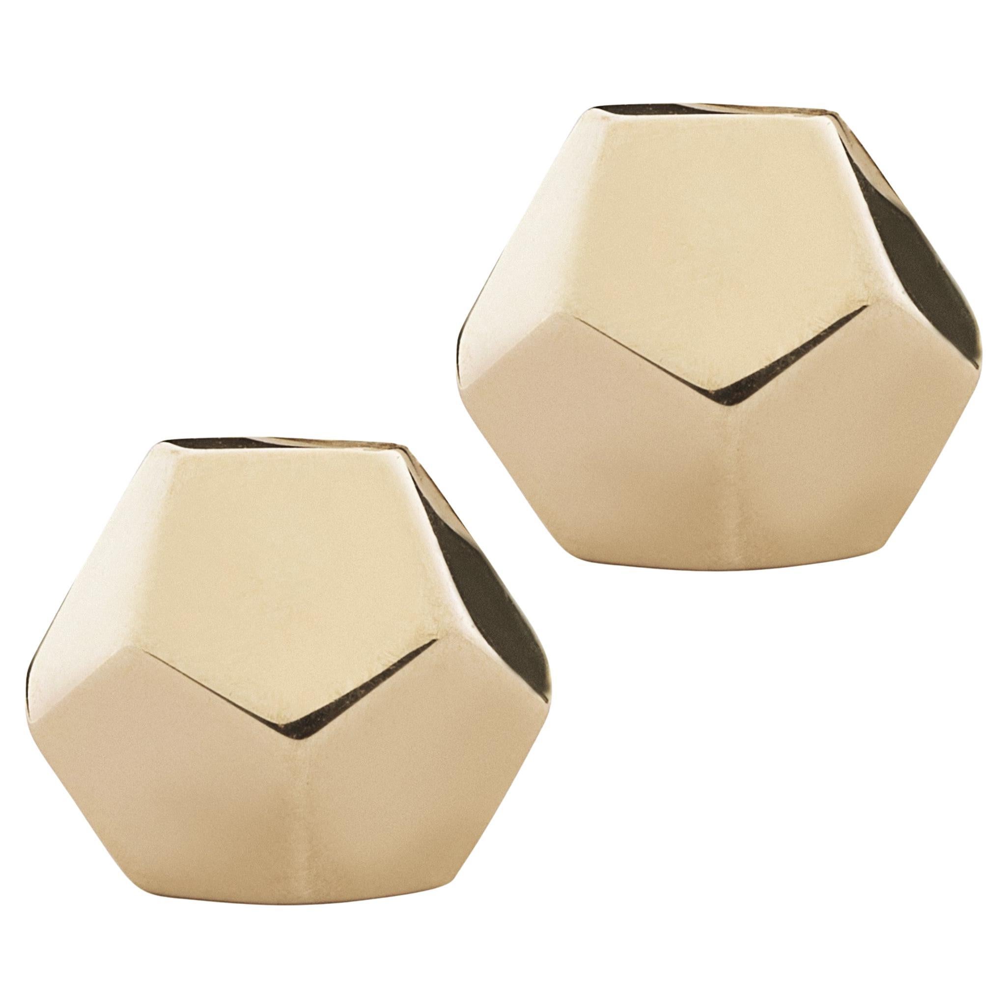 Alex Jona, clous d
oreilles en or jaune 18 carats à prisme