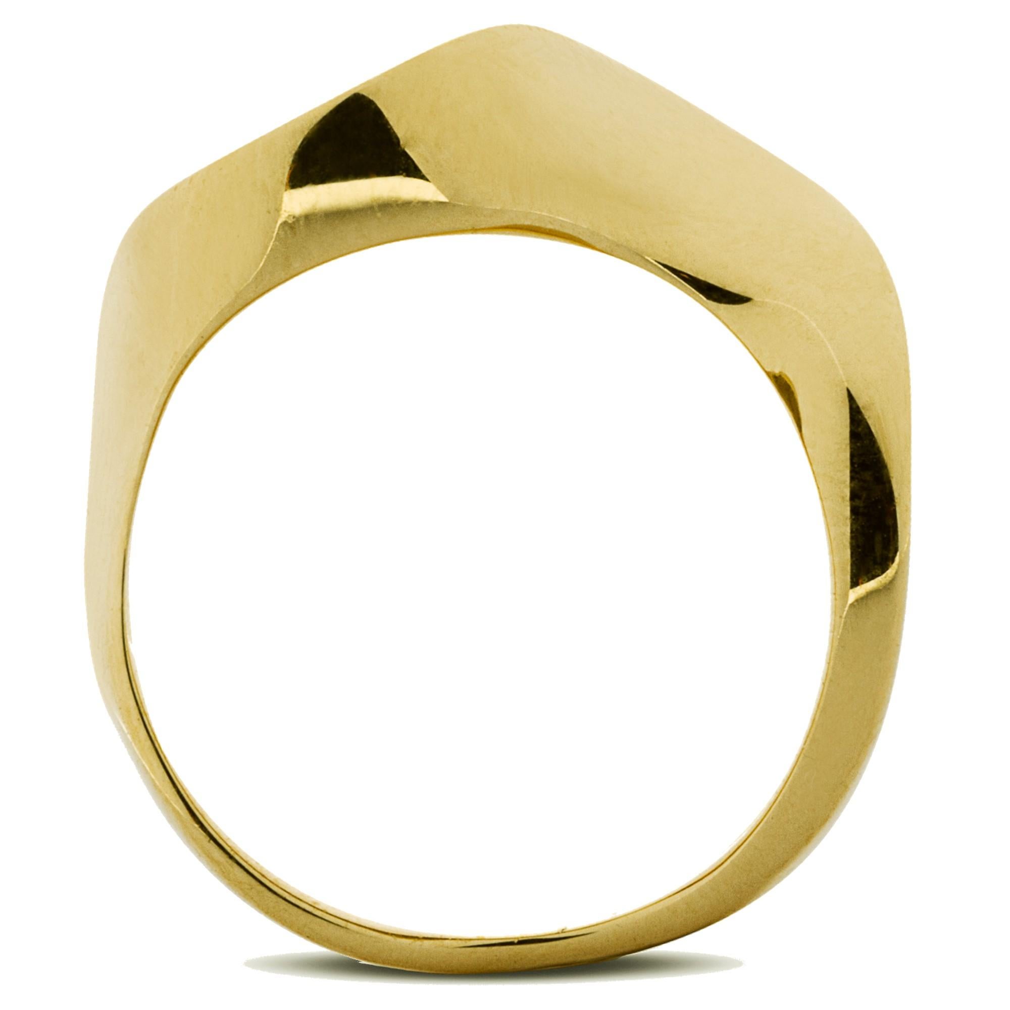 Women's Alex Jona 18 Karat Yellow Gold Slide Wave Ring For Sale