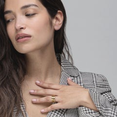 Anello Spaghetti Alex Jona in oro giallo 18 carati