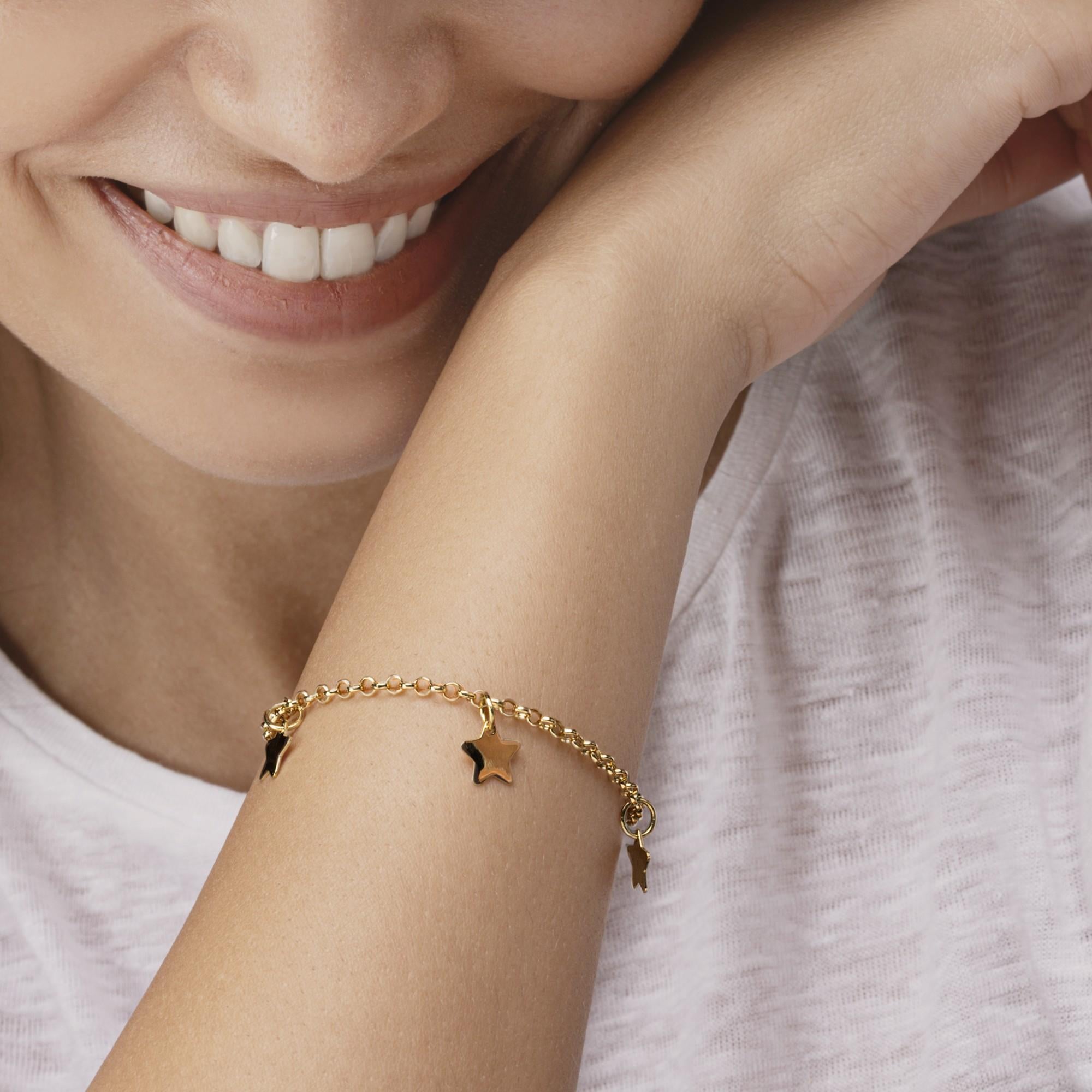 Alex Jona Bracelet breloque étoile en or jaune 18 carats Pour femmes en vente