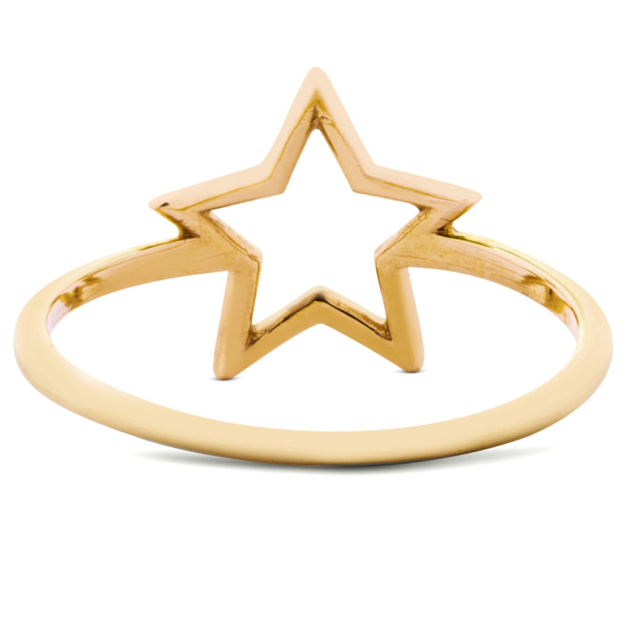 Alex Jona 18 Karat Yellow Gold Star Ring For Sale 1
