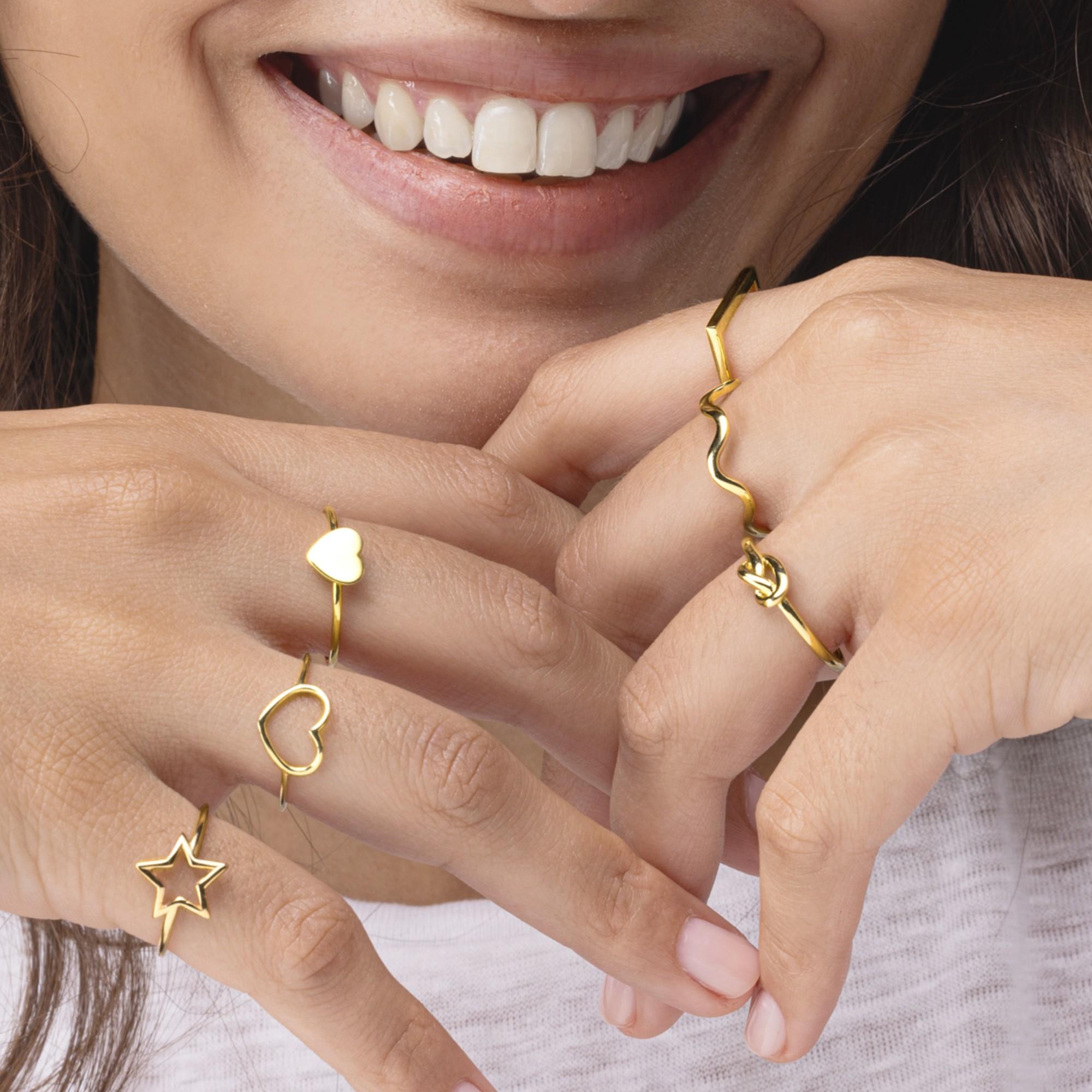 Alex Jona Bague étoile en or jaune 18 carats Pour femmes en vente