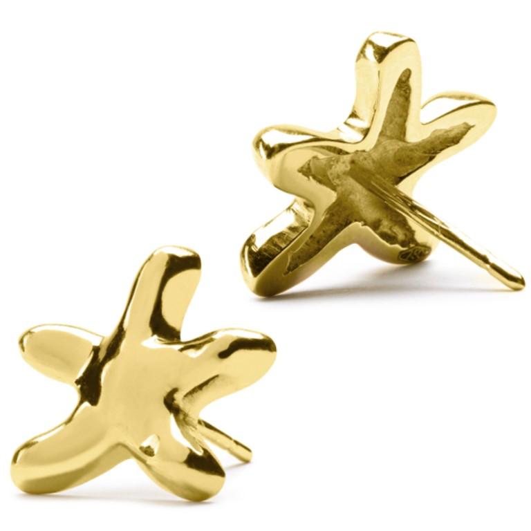 Alex Jona 18 Karat Yellow Gold Starfish Earrings In New Condition For Sale In Torino, IT