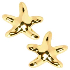 Alex Jona 18 Karat Yellow Gold Starfish Earrings