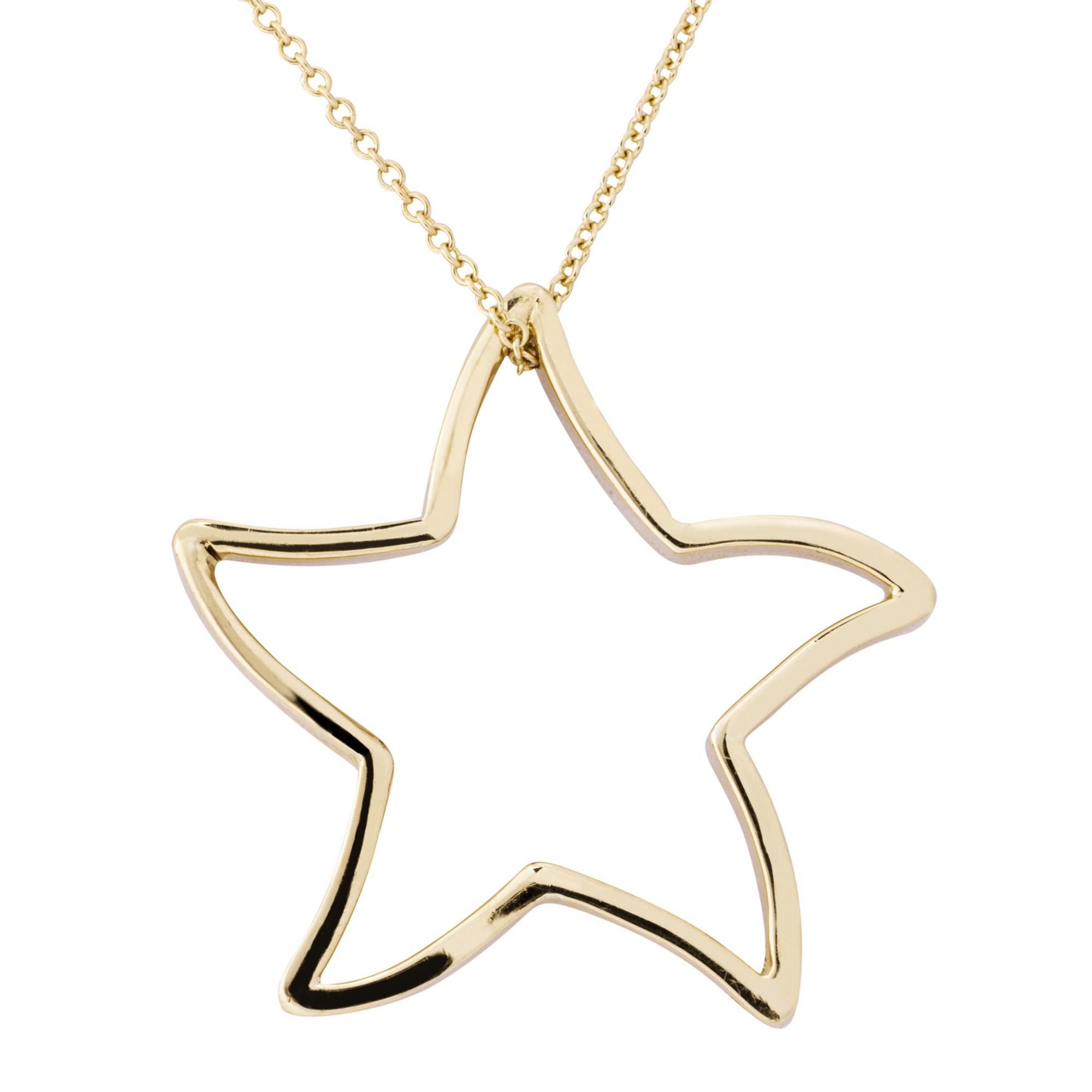 Alex Jona 18 Karat Yellow Gold Starfish Pendant Necklace In New Condition For Sale In Torino, IT