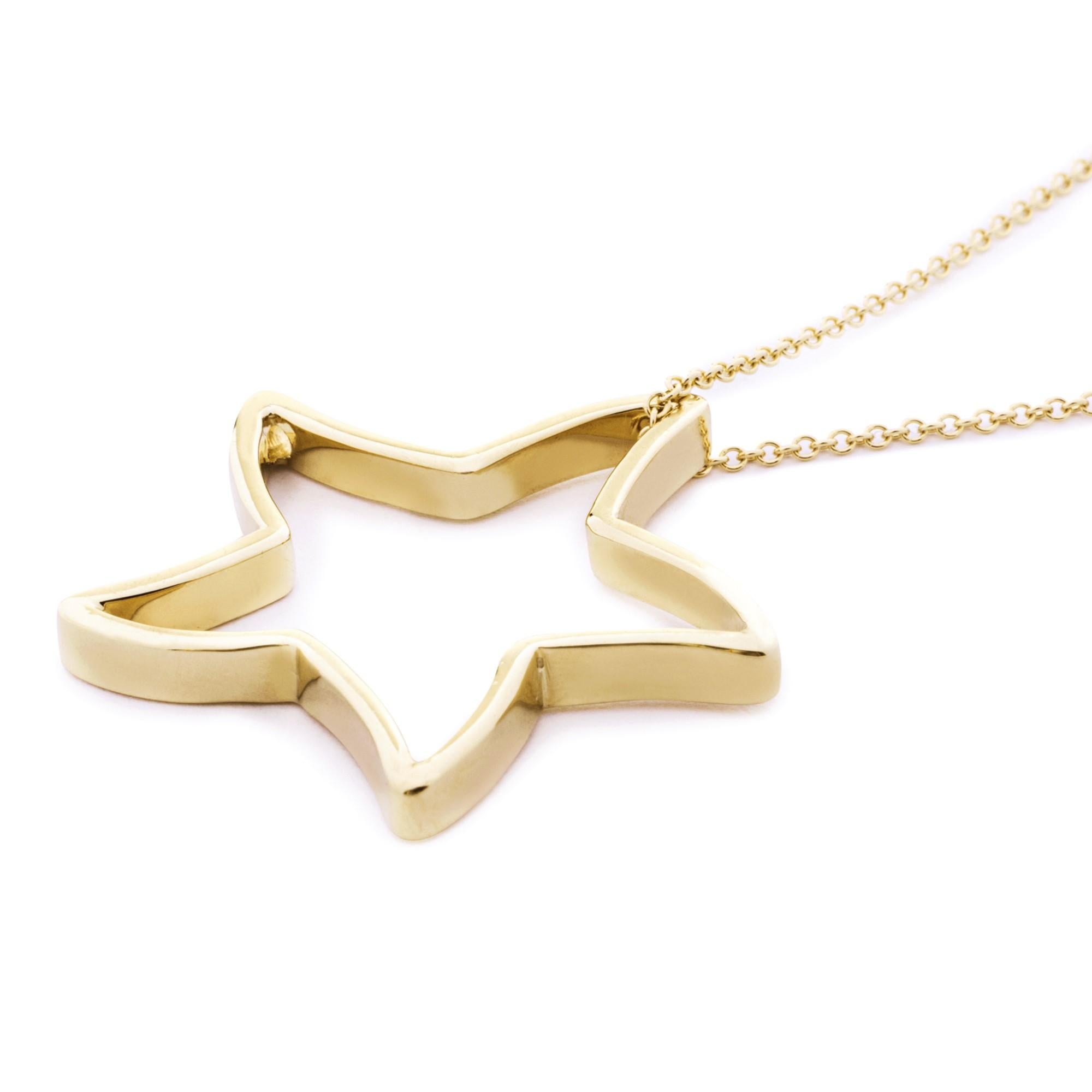 Women's Alex Jona 18 Karat Yellow Gold Starfish Pendant Necklace For Sale
