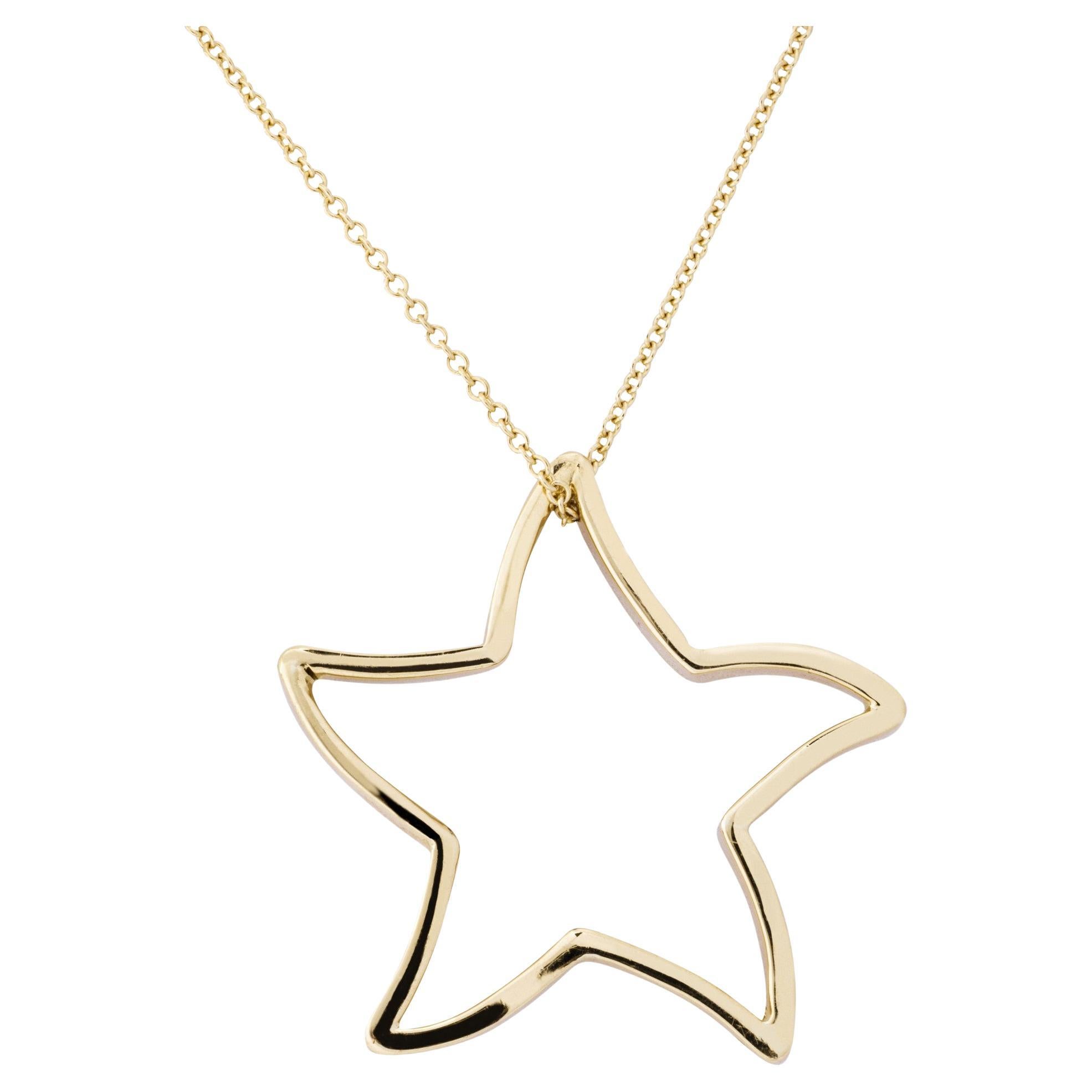 Alex Jona 18 Karat Yellow Gold Starfish Pendant Necklace For Sale