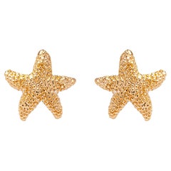 Alex Jona 18 Karat Yellow Gold Starfish Stud Earrings