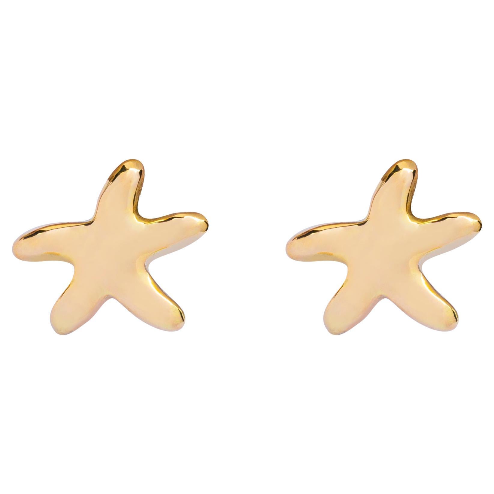 Alex Jona, clous d'oreilles étoile de mer en or jaune 18 carats