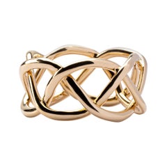 Alex Jona 18 Karat Yellow Gold Treillage Band Ring