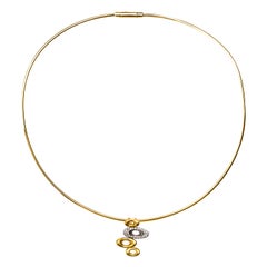 Alex Jona Collar Gargantilla Colgante Oro Amarillo 18 Kilates Diamante Blanco