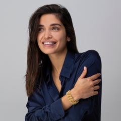 Alex Jona Pulsera Merletto Tejida de Oro Amarillo de 18 Kilates