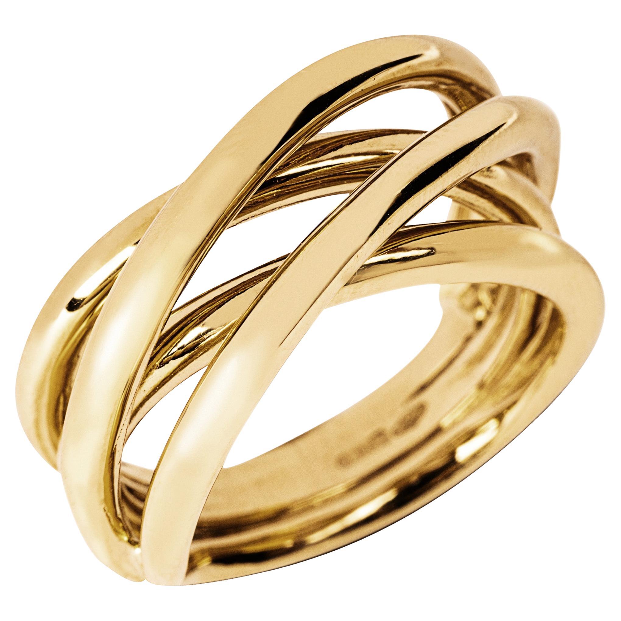 Alex Jona 18 Karat Yellow Gold Wrap Ring Band