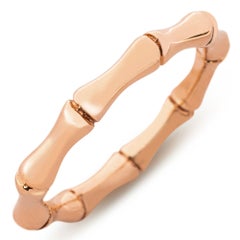 Alex Jona 18K Rose Gold Bamboo Band Ring, Handcrafted in Italy