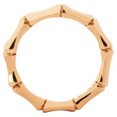 Alex Jona 18K Rose Gold Bamboo Band Ring, Handcrafted in Italy