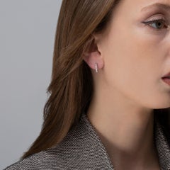 Alex Jona 18K Weißgold Ohrringe mit 14 Diamanten, 0,56 Karat