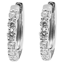 Alex Jona 18K Weißgold Ohrringe mit 14 Diamanten, 0,56 Karat