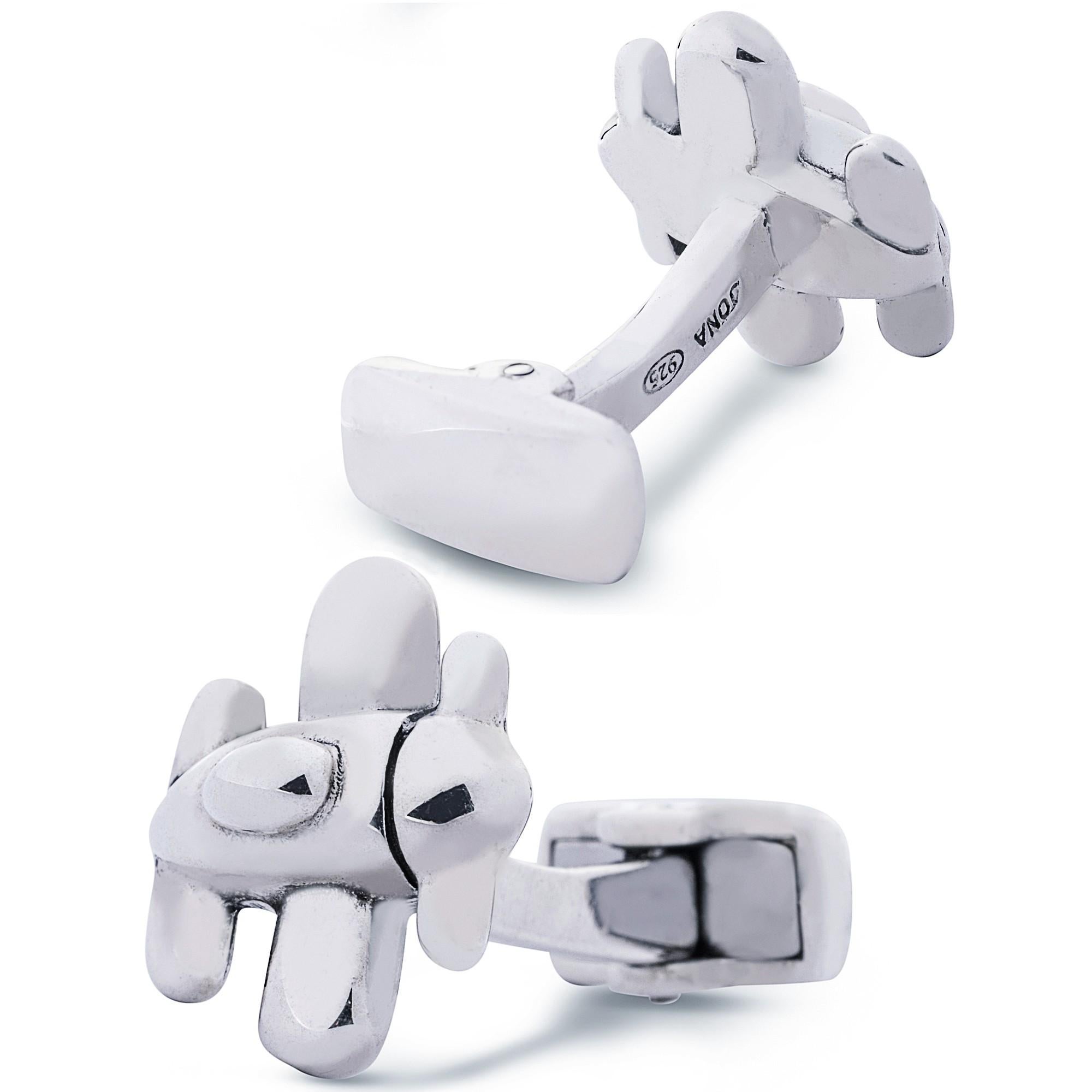 Gemelos de plata de ley Alex Jona Avión en Nuevo estado para la venta en Torino, Piedmont