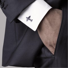 Alex Jona Airplane Sterling Silver Cufflinks