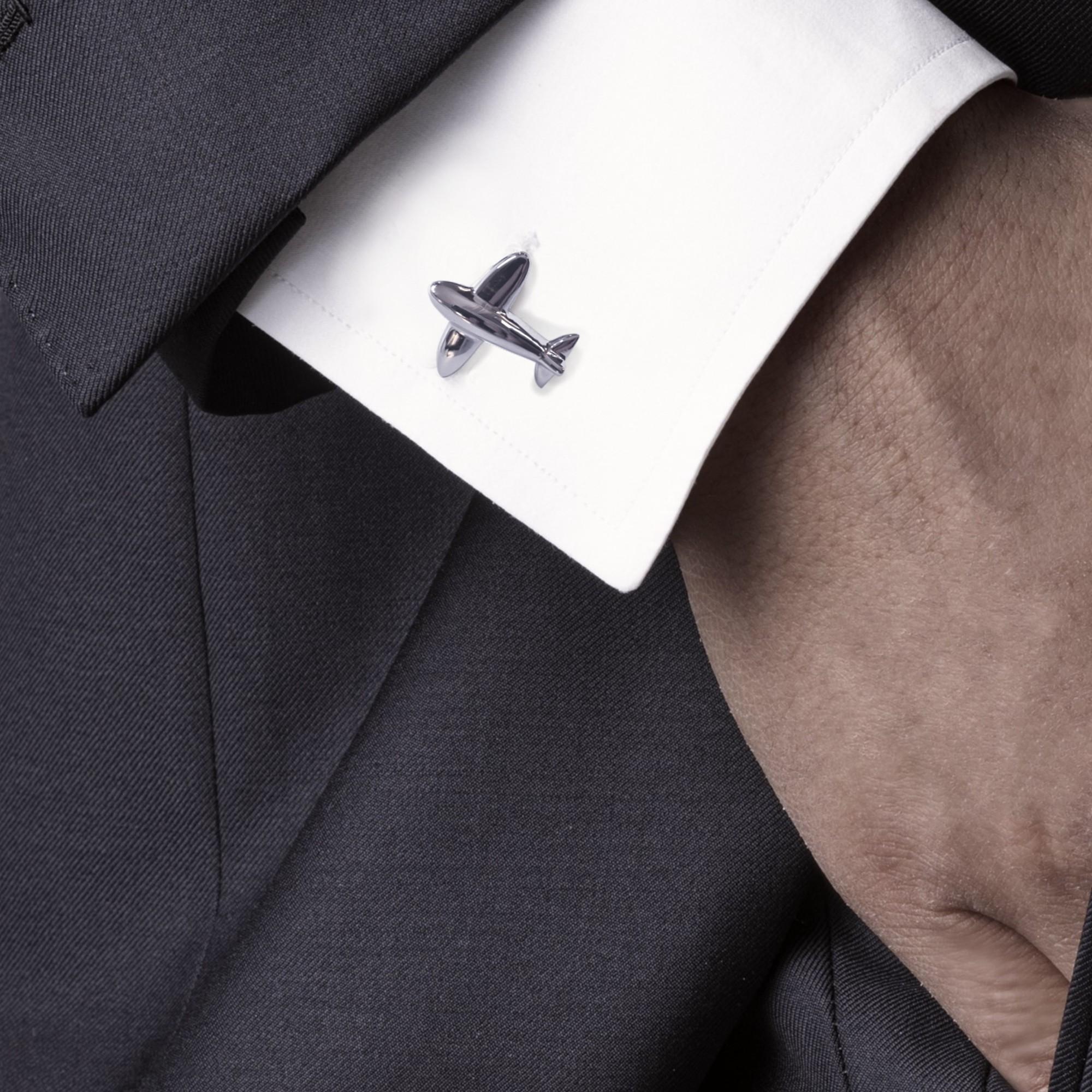 Alex Jona Airplane Manschettenknöpfe aus Sterlingsilber Herren im Angebot