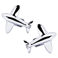 Used Alex Jona Airplane Sterling Silver Cufflinks