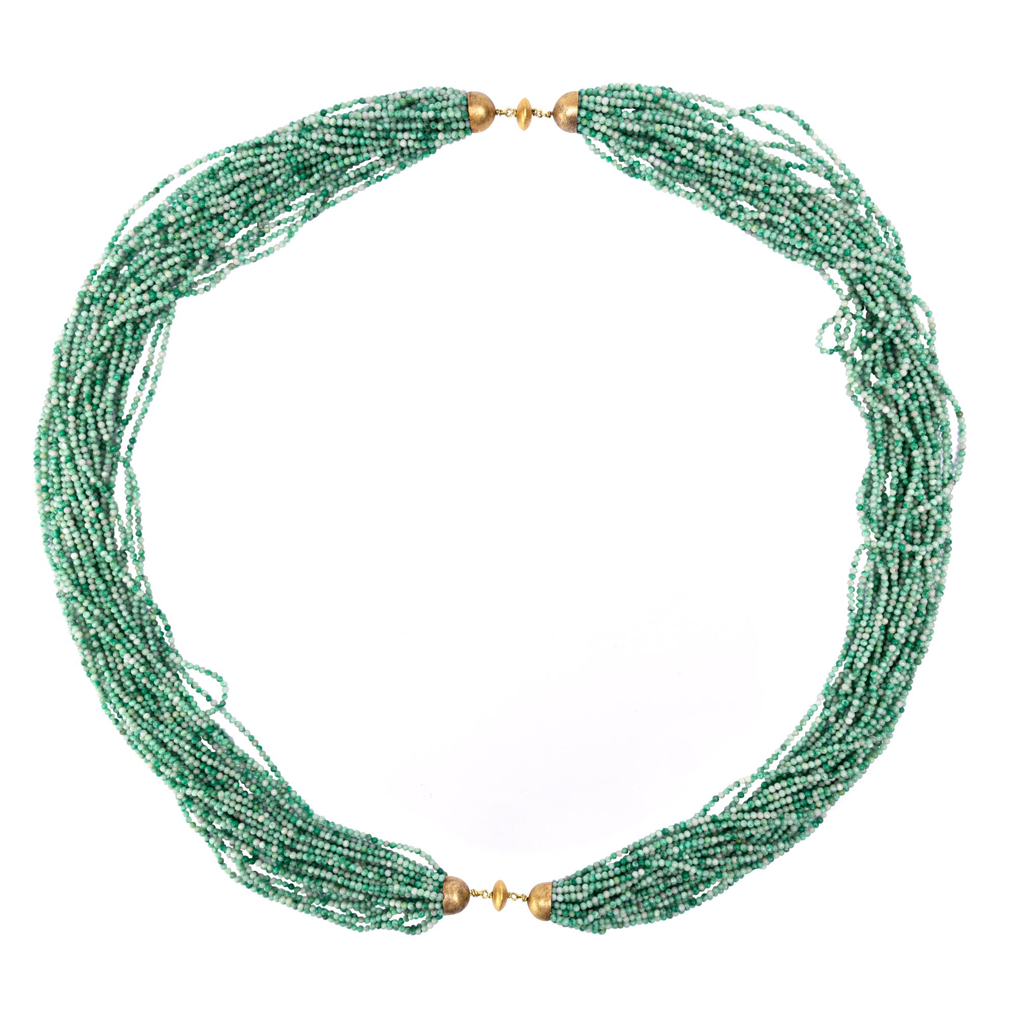 Alex Jona Amazonite Multi-Strand Long Necklace For Sale