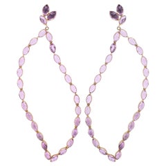 Alex Jona Amethyst 18 Karat Rose Gold Dangle Earrings