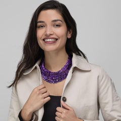 Alex Jona Amethyst Faceted Briolette Necklace