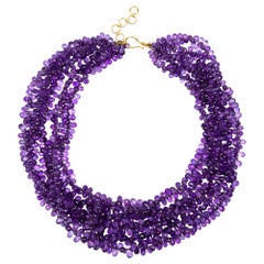 Alex Jona Amethyst Faceted Briolette Necklace